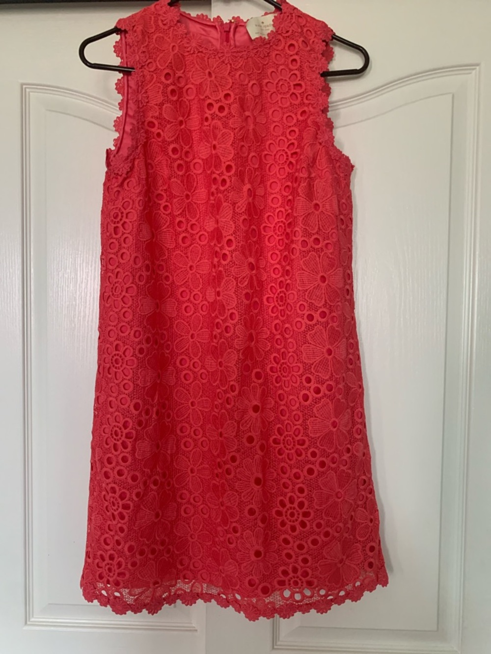 kate spade Red Floral Lace Sleeveless Dress